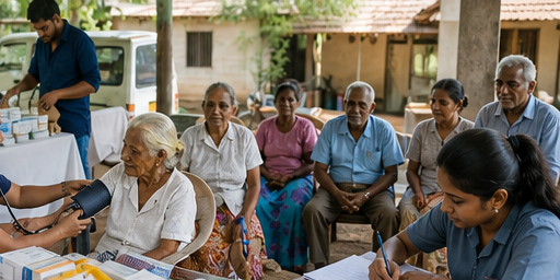 AI-generated village medical camp