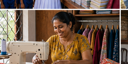 AI-generated tailoring livelihood scene